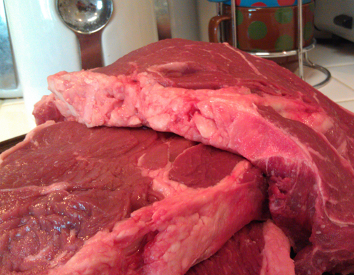 3 2lb cuts of top sirloin